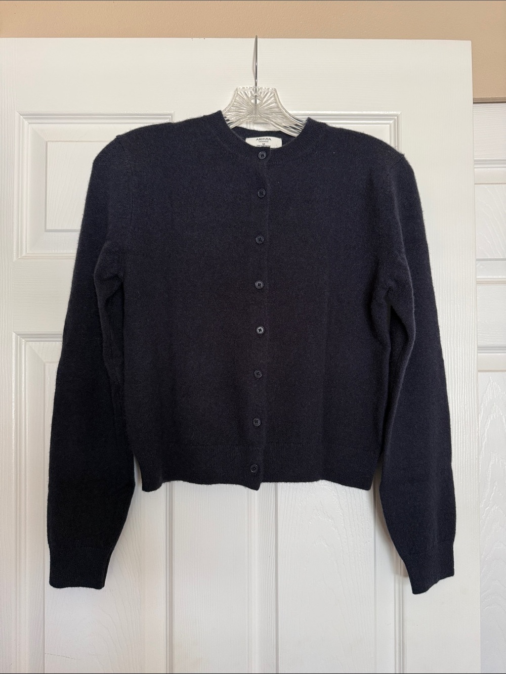 Aritzia Dark Night Navy Bare Cashmere Cardigan XS